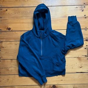 lululemon scuba oversized half-zip hoodie: blue borealis